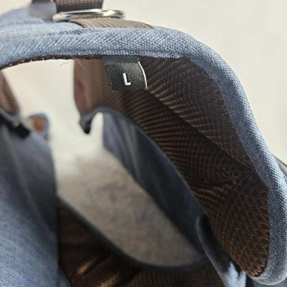 Large Dog Harness Backpack with Storage Pockets | Adjustable | Blue & Brown NEW